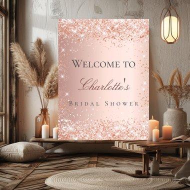 rose gold pink welcome poster