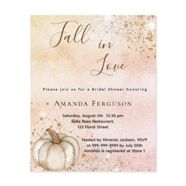 rose gold rustic pumpkin fall budget flyer