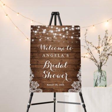 Rustic Country Twinkle Lights Lace Foam Board