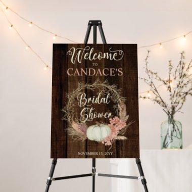 Bridal Shower - Rustic Pumpkin Pampas Wreath Foam Board