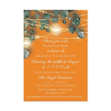 Rustic Wood Gold Orange Jars Light