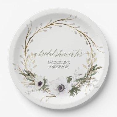 Rustic Wreath Anemone Twig Wreath Paper Plates