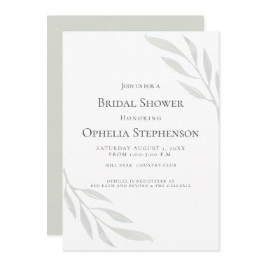 | Sage Green Olive Branch Watercolor