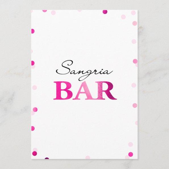 Bridal Shower Sangria Bar Sign | Magenta Confetti Invitations