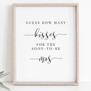 Bridal Shower Sign - Guess How Many Kisses