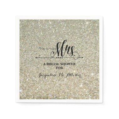 Silver Glitter Future Mrs. Modern Napkins