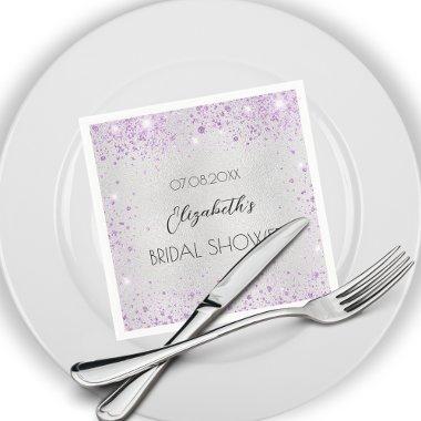 silver lavender sparkles Napkins
