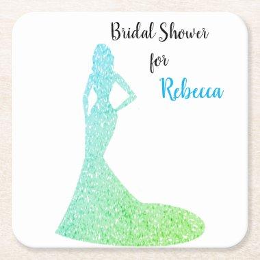 Bridal Shower Sparkle & Shine Paper Coaster