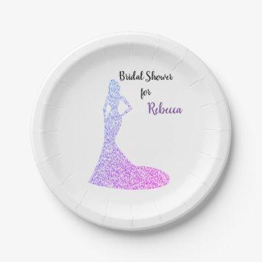 Bridal Shower Sparkle & Shine Paper Plate