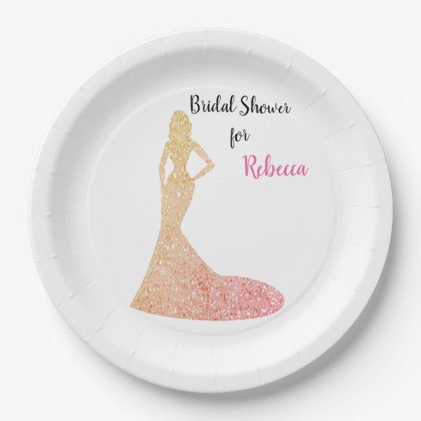 Bridal Shower Sparkle & Shine Paper Plate