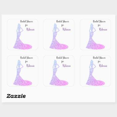 Bridal Shower Sparkle & Shine Square Sticker