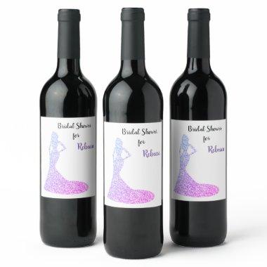 Bridal Shower Sparkle & Shine Wine Label