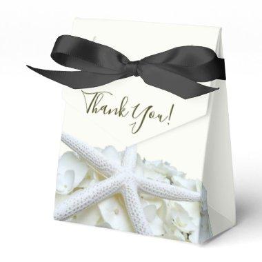 Starfish White Hydrangea Thank You Favor Boxes