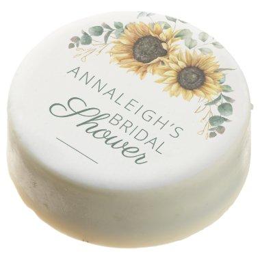 Sunflower Floral Eucalyptus Leaves Chocolate Covered Oreo