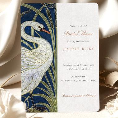 Bridal Shower Swan Walter Crane Invitations