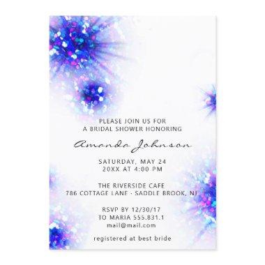 Bridal Shower Sweet 16th Abstract Pink Blue Invitations