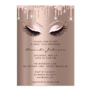 Sweet 16th Glitter Rose Eye Drips