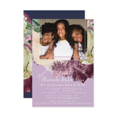 Sweet 16th Photo Purple Roses Floral