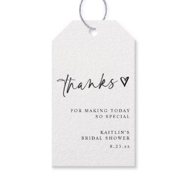 Bridal Shower Tags for Favors Modern Simple Casual