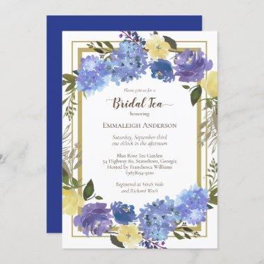 Bridal Shower Tea Carolina Classic Blue Floral Invitations