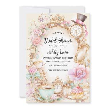 tea invitaton, Alice tea party