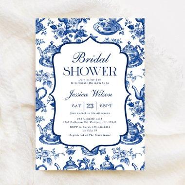 Tea Party Blue White Chinoiserie