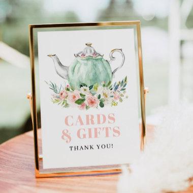 Bridal Shower Tea Party Invitations & Gifts Sign