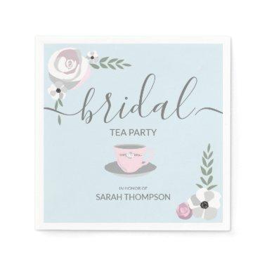 Bridal Shower Tea Party Flower tea cup drawing Napkins