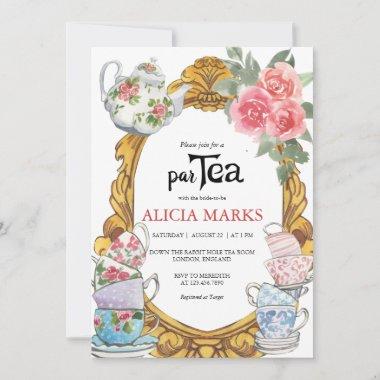 Bridal Shower Tea Party Invitations