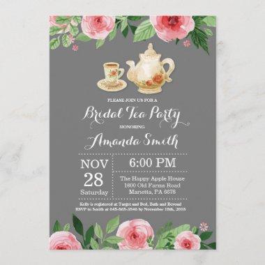 Bridal Shower Tea Party Invitations