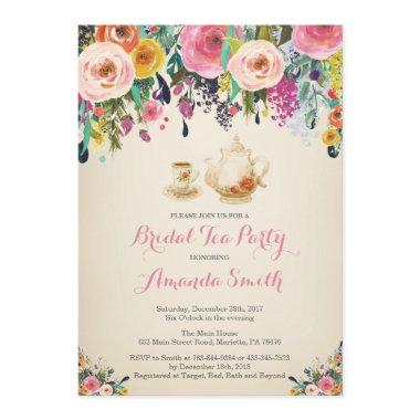 Bridal Shower Tea Party Invitations