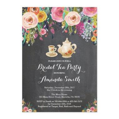 Bridal Shower Tea Party Invitations Floral