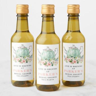 Bridal Shower Tea Party Mini Wine Labels