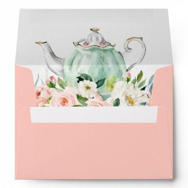 Tea Party Pink Floral Envelopes