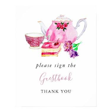 Tea Party Pink Sign the Guestbook