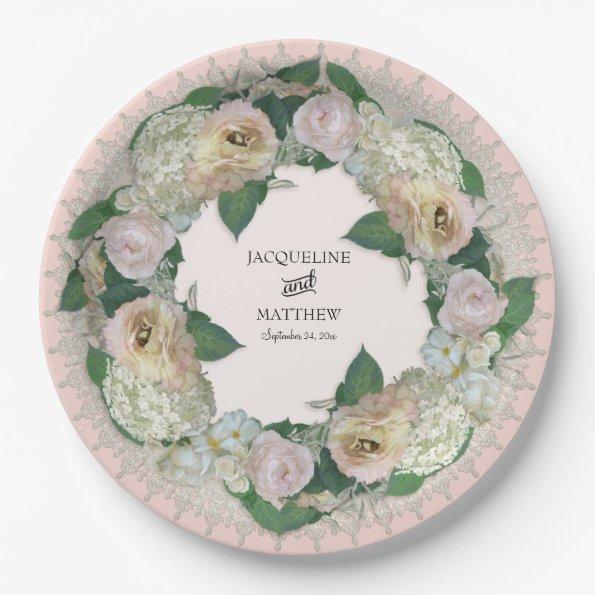 Bridal Shower Tea Party Pretty Flower Lace Doily Paper Plates