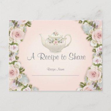 Bridal Shower Tea Party Recipe Rose Pretty Floral PostInvitations