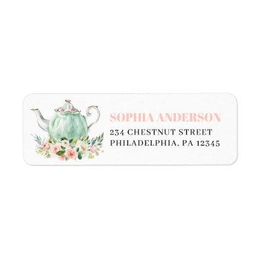 Tea Party Return Address Labels