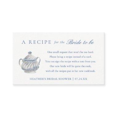 Bridal Shower Tea Party Share A Recipe Enclosure Invitations