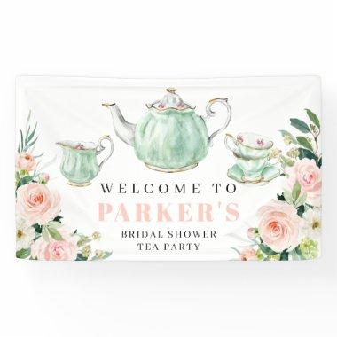 Bridal Shower Tea Party Vinyl Welcome Banner