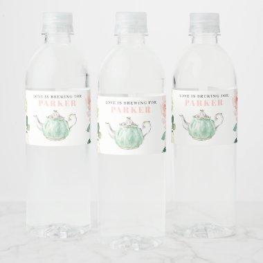 Bridal Shower Tea Party Water Bottle Labels