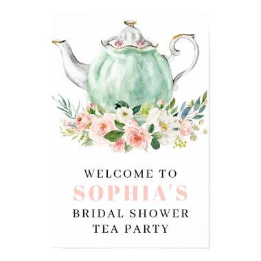 Bridal Shower Tea Party Welcome Poster