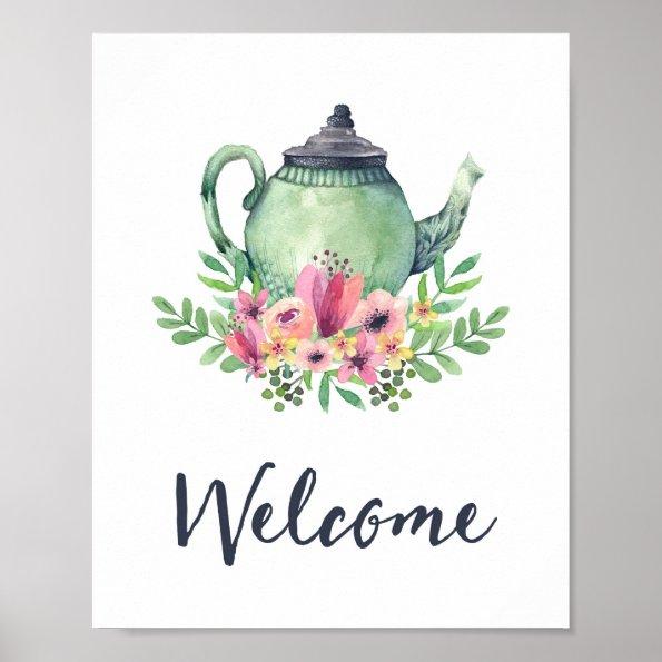 Bridal Shower Tea Party Welcome Sign