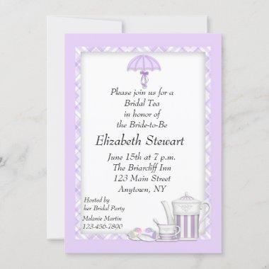 Bridal Shower Tea Purple Invitations