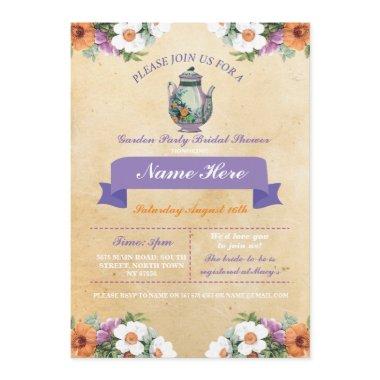 Teapot Alice In Wonderland Invite