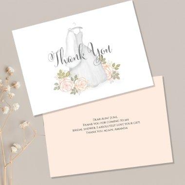 Thank You Calligraphy Wedding Gown