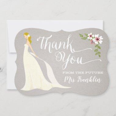 Bridal Shower Thank You Invitations - Blonde