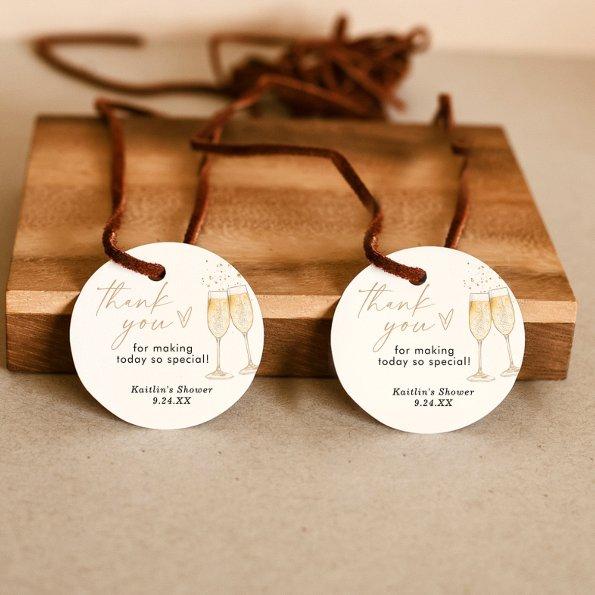 Thank You Favor Tag, Bridal Brunc Favor Tags
