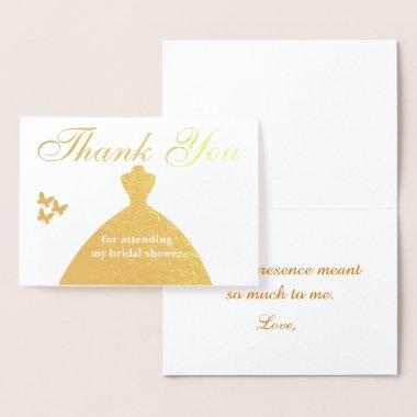 Bridal Shower Thank You Foil Invitations