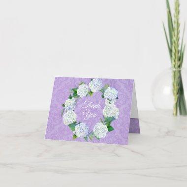 Bridal Shower Thank You Lavender Hydrangea Floral